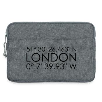 London coordinates - Laptop bag 13" - heather grey - Front