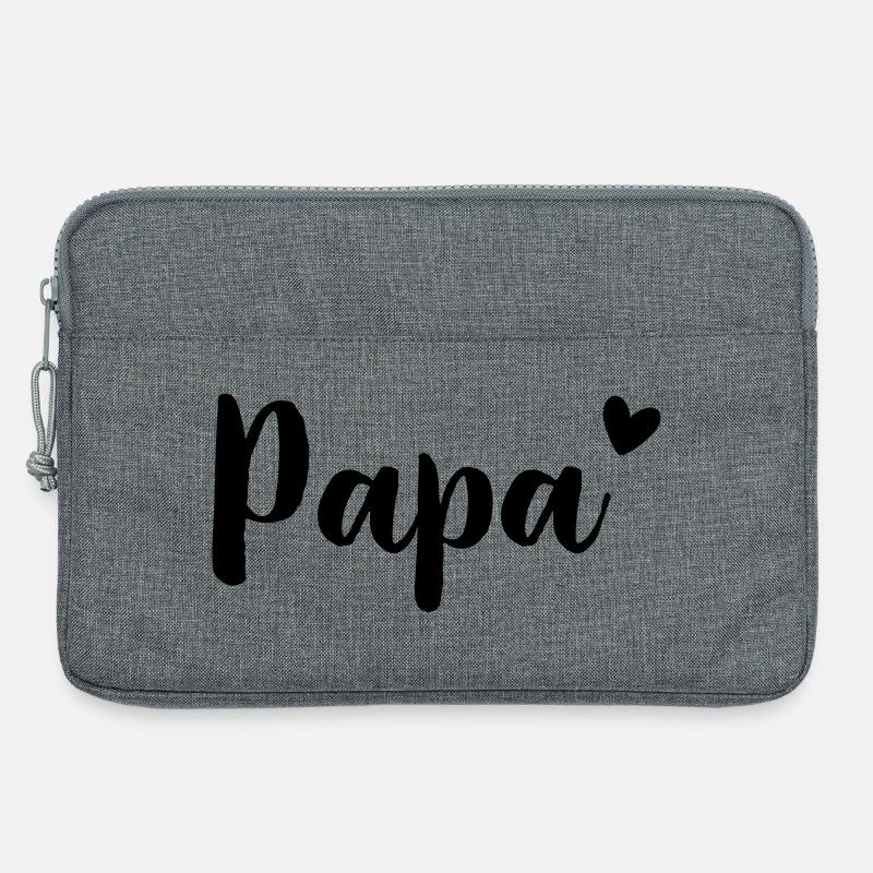 Papa Herz - Geschenkidee - Vatertag Geburtstag - Laptoptasche 13" - Grau meliert
