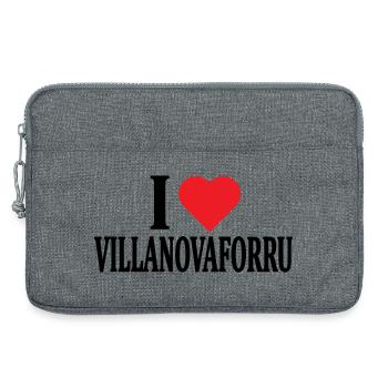 T-shirt J’adore Villanovaforru t-shirt Sardaigne - Sacoche pour ordinateur portable 13 pouces - gris chiné - Devant