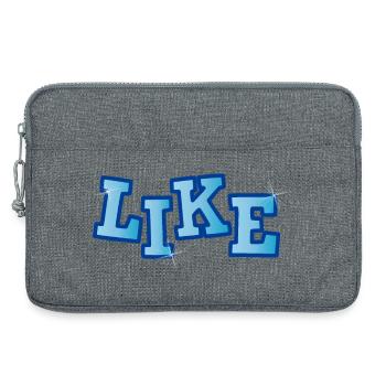 LIKE SCHRIFTZUG mit Glanz - Laptoptasche 13" - Grau meliert - Vorne