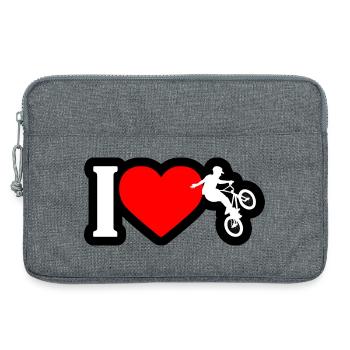 J’adore le BMX Freestyle - Sacoche pour ordinateur portable 13 pouces - gris chiné - Devant
