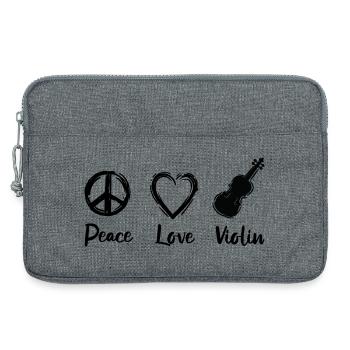 Frieden Liebe Violine - Laptoptasche 13" - Grau meliert - Vorne