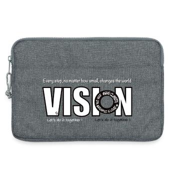 Inspirational Vision Motif Graphic - Laptop bag 13" - heather grey - Front