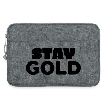 Stay Gold - Laptop bag 13" - heather grey - Front