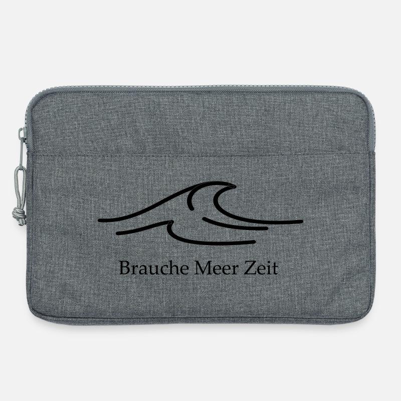  Meer Zeit Perfekt für den Urlaub - Laptoptasche 13" - Grau meliert