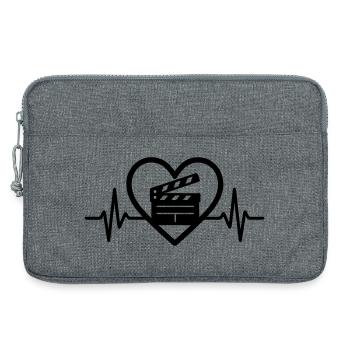 Cinéma Coeur Clapper - Sacoche pour ordinateur portable 13 pouces - gris chiné - Devant
