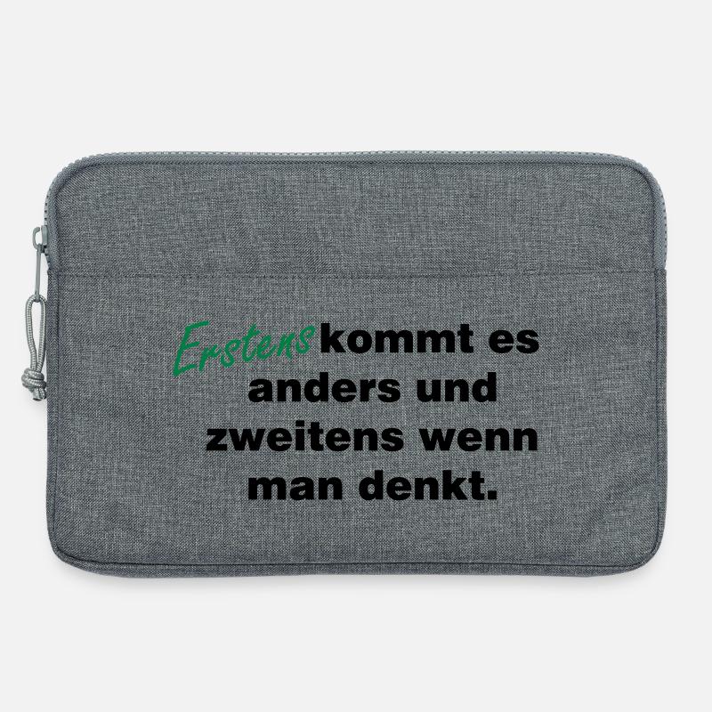 Wenn_man_denkt - Laptoptasche 13" - Grau meliert
