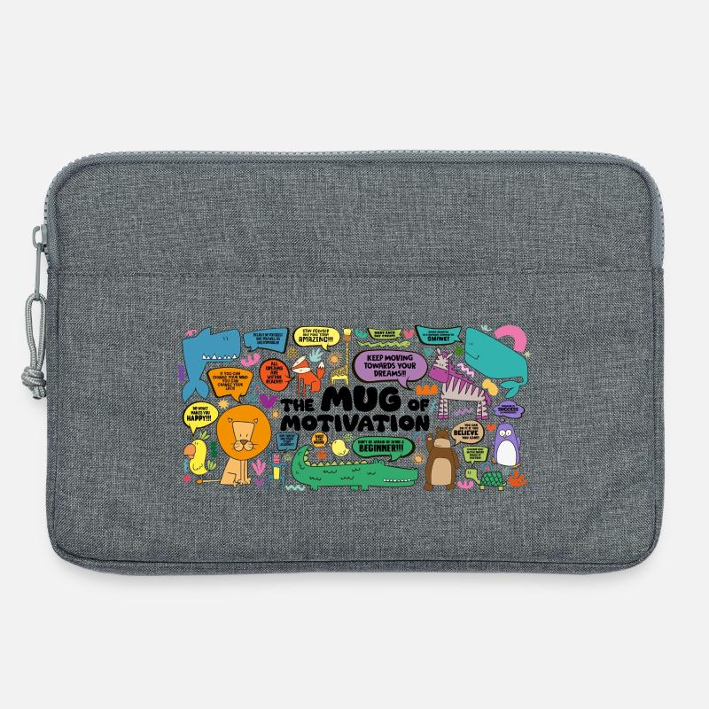 Tasse der Motivation - Laptoptasche 13" - Grau meliert
