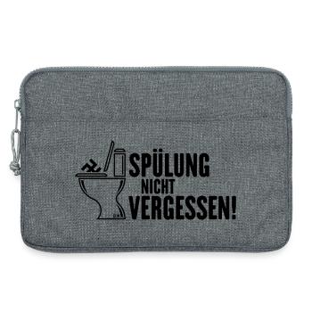 Don't forget to rinse! (Against Right / Black) - Laptop bag 13" - heather grey - Front