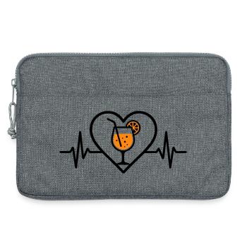 Spritz Heart Cocktail Orange Drink Glass - Sacoche pour ordinateur portable 13 pouces - gris chiné - Devant