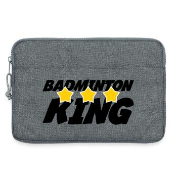 The King of Badminton - Laptop bag 13" - heather grey - Front