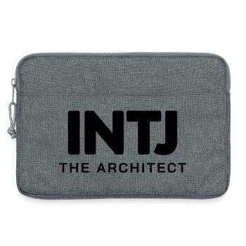 INTJ – The Architect | Minimalistisches Design - Laptoptasche 13" - Grau meliert - Vorne