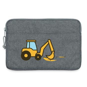 Excavatrice à dessins animés dans le sable - Sacoche pour ordinateur portable 13 pouces - gris chiné - Devant