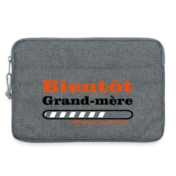 bientôt grand mère  - Sacoche pour ordinateur portable 13 pouces - gris chiné - Devant