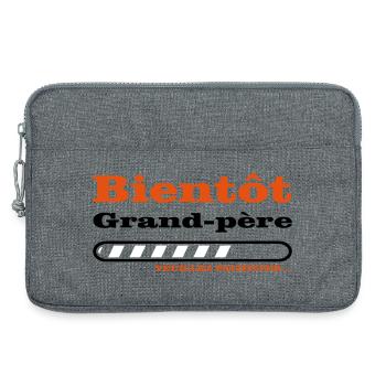 bientôt grand père  - Sacoche pour ordinateur portable 13 pouces - gris chiné - Devant