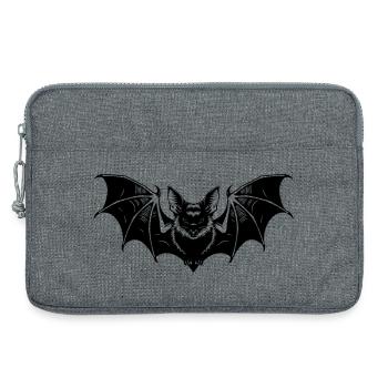 Bat Gothic Illustration - Laptop bag 13" - heather grey - Front