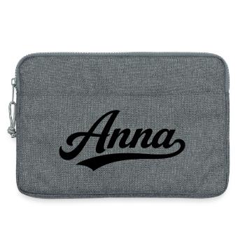 Anna, Name, vorne, letzte Familiengeschenke - Laptoptasche 13" - Grau meliert - Vorne