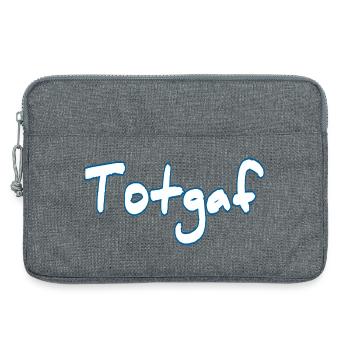 Totgaf - Laptop bag 13" - heather grey - Front