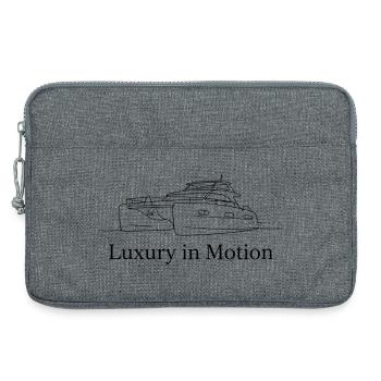 Luxury Catamaran Line Art - Laptop bag 13" - heather grey - Front