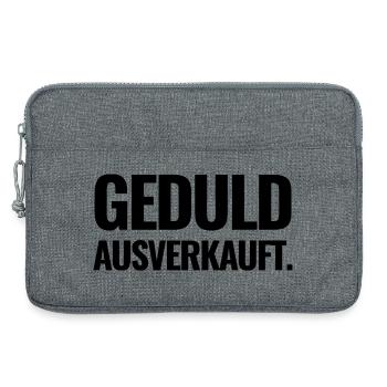 Geduld Ausverkauft - Laptoptasche 13" - Grau meliert - Vorne