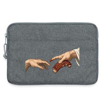 BBQ-Rippchen – Die Kreation – Lustiges Barbecue - Laptoptasche 13" - Grau meliert - Vorne