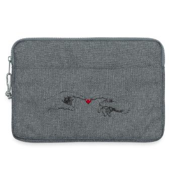 Connecting hands - Laptoptasche 13" - Grau meliert - Vorne