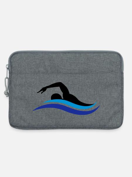 Schwimmer - Laptoptasche 13" - Grau meliert