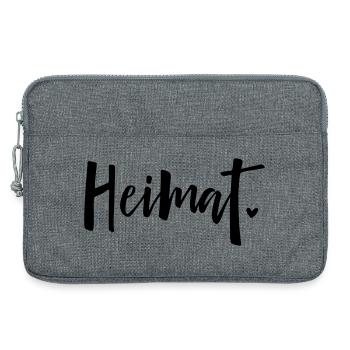 Heimat Herz Liebe Zuhause - Laptoptasche 13" - Grau meliert - Vorne