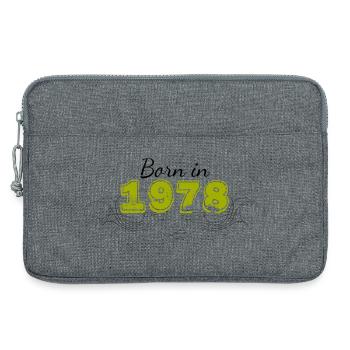 Born in 1978 - Laptop bag 13" - heather grey - Front