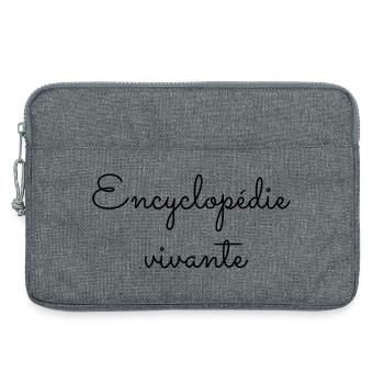 Encyclopédie vivante - Sacoche pour ordinateur portable 13 pouces - gris chiné - Devant