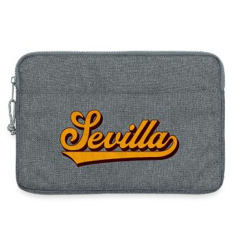 Sevilla Retro Script Gelb - Laptoptasche 13" - Grau meliert - Vorne