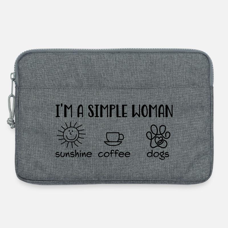 sunshine, coffee, dogs - Laptoptasche 13" - Grau meliert