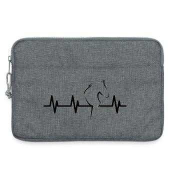 Hobby Horsing Herzschlag - Laptoptasche 13" - Grau meliert - Vorne