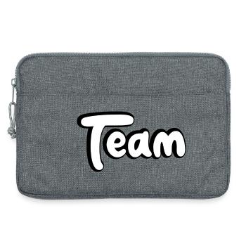 Conception de style de bande dessinée d’équipe pour l’équipe - Sacoche pour ordinateur portable 13 pouces - gris chiné - Devant