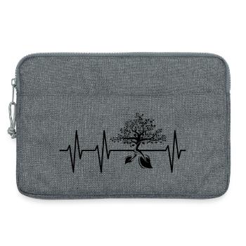 Herzschlag Baum Natur Puls Natur Waldfreunde icon - Laptoptasche 13" - Grau meliert - Vorne