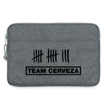 Beer, Beer, Cerveza (Bachelor Party Team Design) - Laptop bag 13" - heather grey - Front