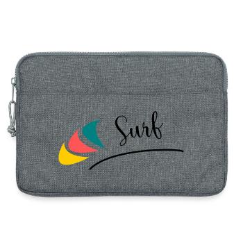 VACANCES. BONNES VACANCES. MAÎTRESSE. MAÎTRE. PROF - Sacoche pour ordinateur portable 13 pouces - gris chiné - Devant