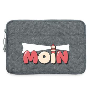 Moin Leuchtturm Küste Meer Ostsee Nordsee Strand - Laptoptasche 13" - Grau meliert - Vorne