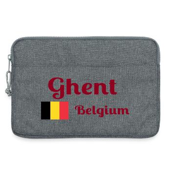 Gent Belgien - Stilvolle Drucke - Laptoptasche 13" - Grau meliert - Vorne