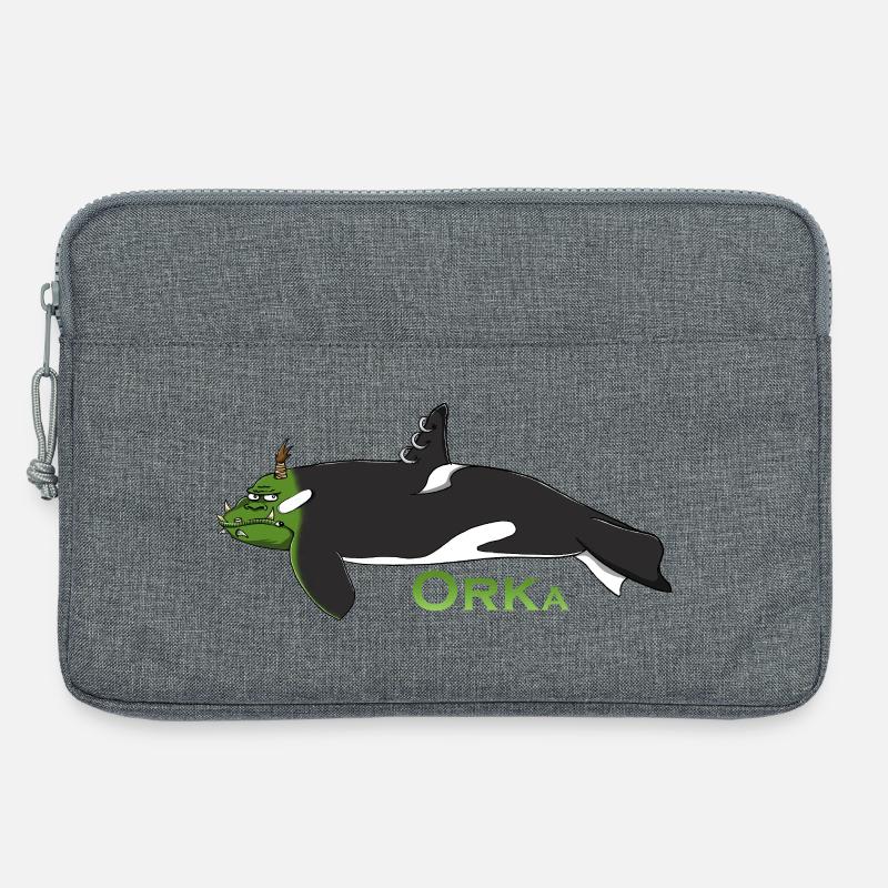 Humorvoller Orca - Laptoptasche 13" - Grau meliert