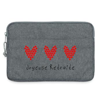 RETIREMENT. COLLEAGUE. RETIREMENT. RETIRED. RETIREMENT. - Laptop bag 13" - heather grey - Front