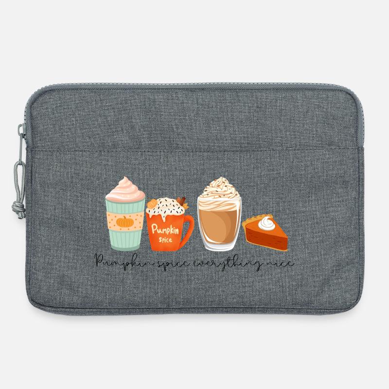 ☕ Pumpkin Spice Everything Nice 🎃 - Laptop bag 13" - heather grey