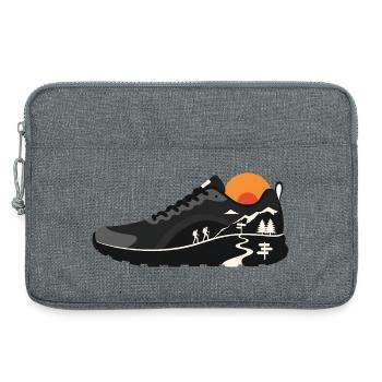 Conception de chaussures de randonnée pour sentiers de montagne - Sacoche pour ordinateur portable 13 pouces - gris chiné - Devant
