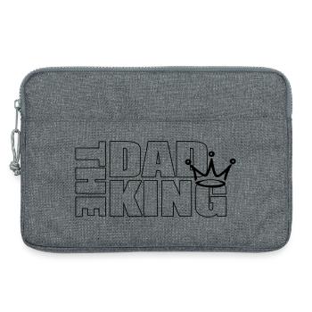 The Dad King – Crowned Father Statement Design - Laptoptasche 13" - Grau meliert - Vorne