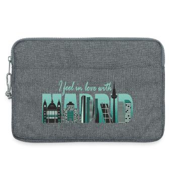 Ich habe mich in Madrid verliebt - Spanien Fun  - Laptoptasche 13" - Grau meliert - Vorne