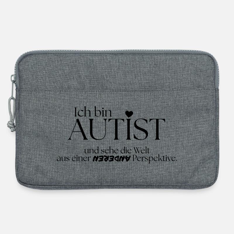 Ich bin Autist - Laptoptasche 13" - Grau meliert