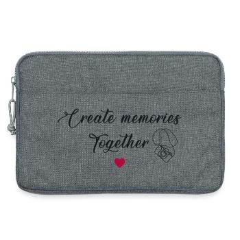 Gemeinsam Erinnerungen schaffen Gemeinsame Momente Familie - Laptoptasche 13" - Grau meliert - Vorne