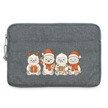Yetis Kids Boys Girls Christmas Yetis - Laptop bag 13" - heather grey - Front