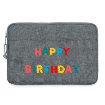 HAPPY BIRTHDAY. HAPPY BIRTHDAY. ANNIVERSARY. - Laptop bag 13" - heather grey - Front