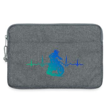 Motif motocross qui fonctionne immédiatement - Sacoche pour ordinateur portable 13 pouces - gris chiné - Devant